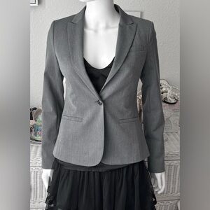 Banana Republic Classic Blazer Single Button in Grey Color Size 0 NWT